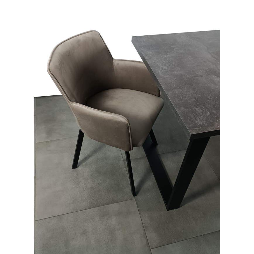 Matstol AMELIA taupe