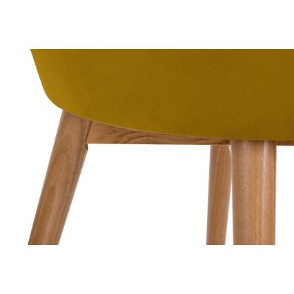 Matstol BAKERI 86x48 cm gul/bok