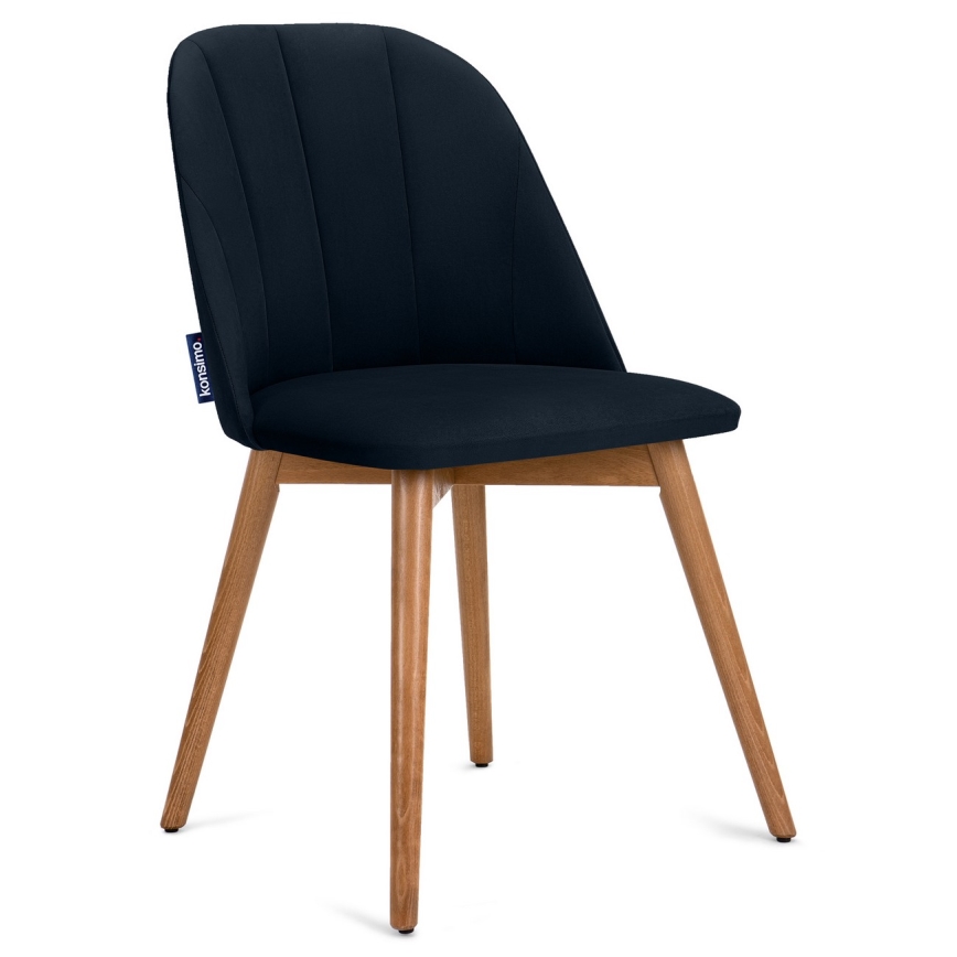 Matstol BAKERI 86x48 cm mörkblå/bok