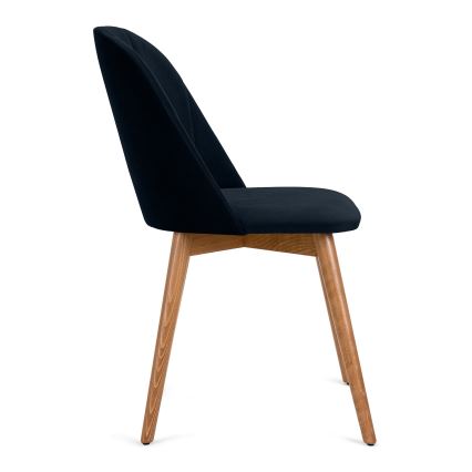 Matstol BAKERI 86x48 cm mörkblå/bok