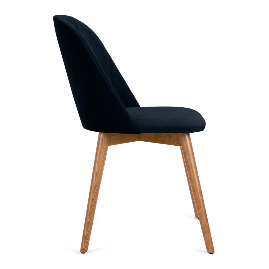 Matstol BAKERI 86x48 cm mörkblå/bok