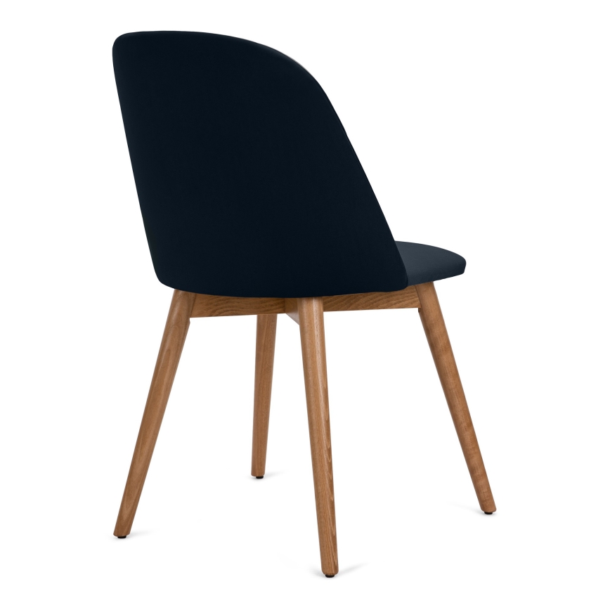 Matstol BAKERI 86x48 cm mörkblå/bok