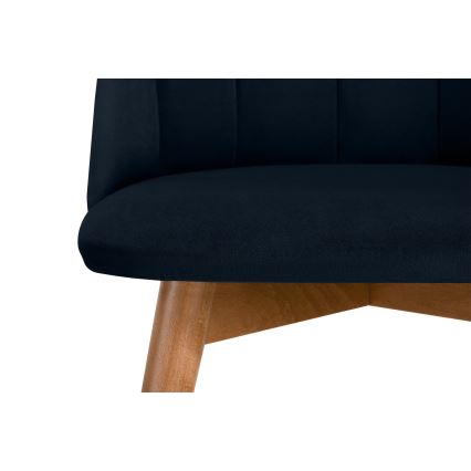 Matstol BAKERI 86x48 cm mörkblå/bok