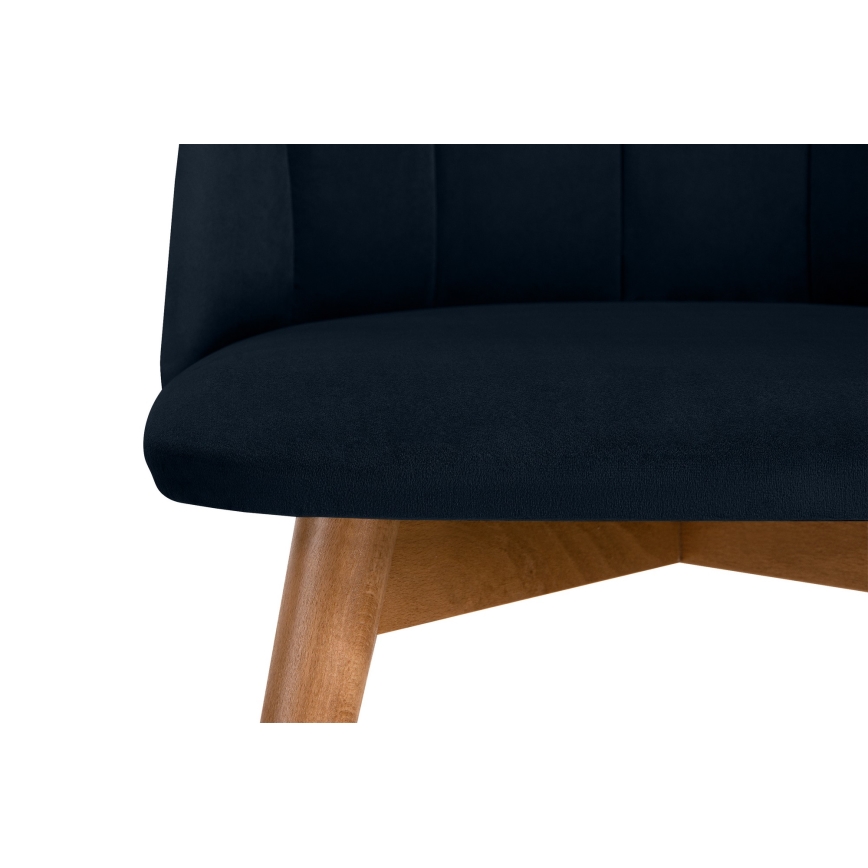 Matstol BAKERI 86x48 cm mörkblå/bok