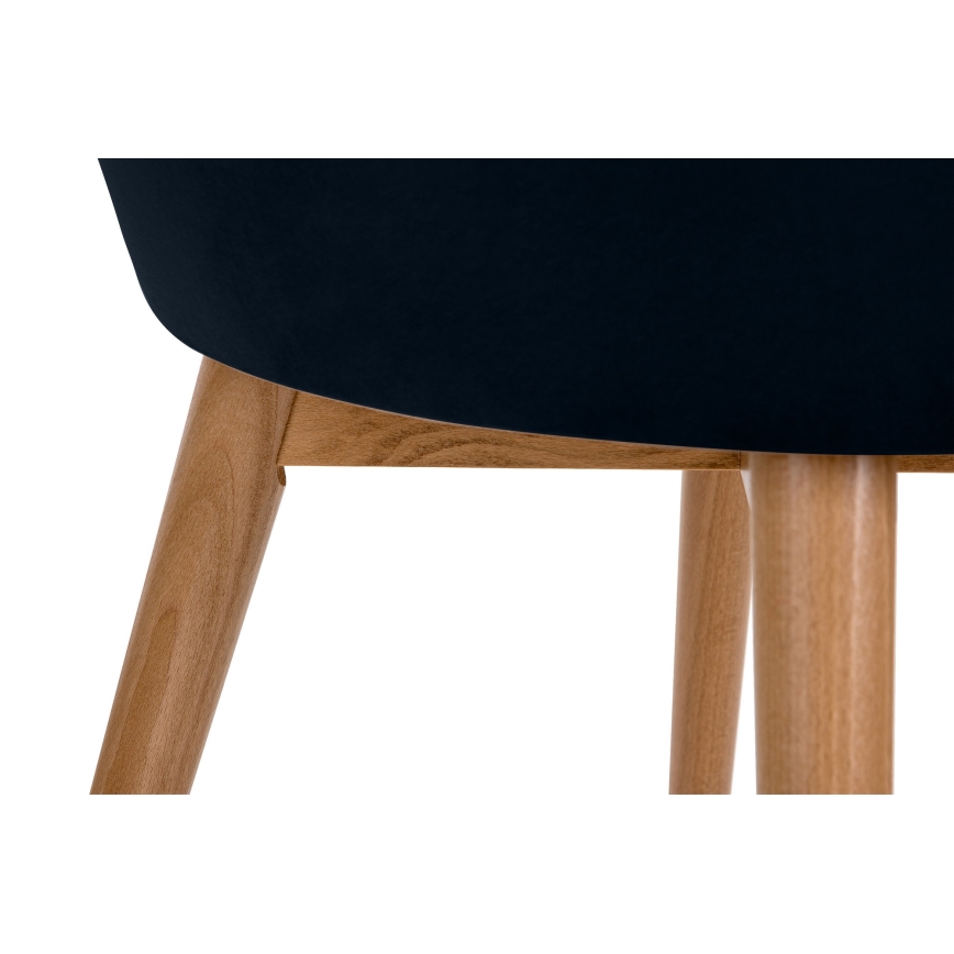 Matstol BAKERI 86x48 cm mörkblå/bok