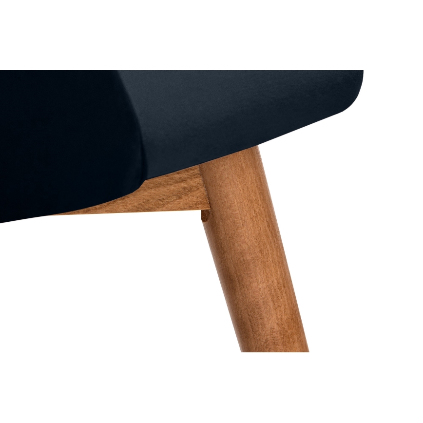 Matstol BAKERI 86x48 cm mörkblå/bok