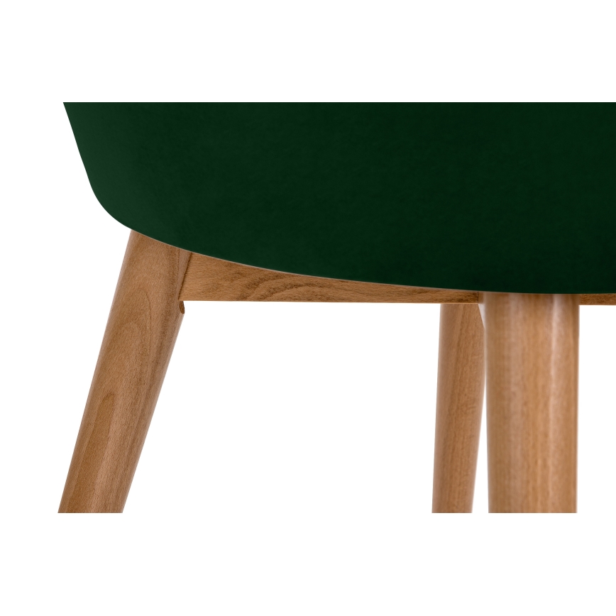 Matstol BAKERI 86x48 cm mörkgrön/ljust ek