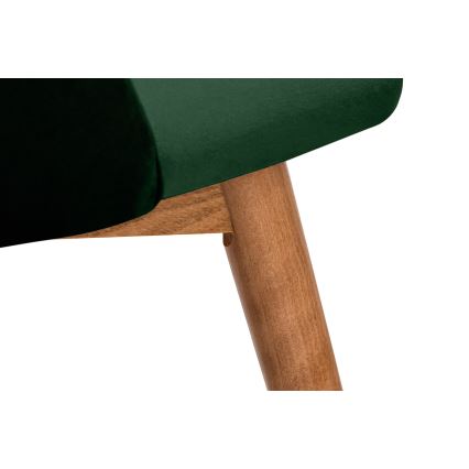 Matstol BAKERI 86x48 cm mörkgrön/ljust ek