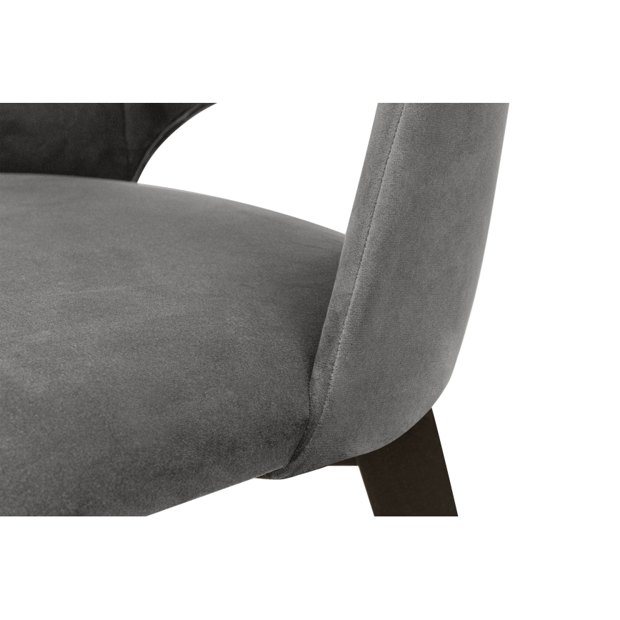 Matstol BOVIO 86x48 cm grå/bok