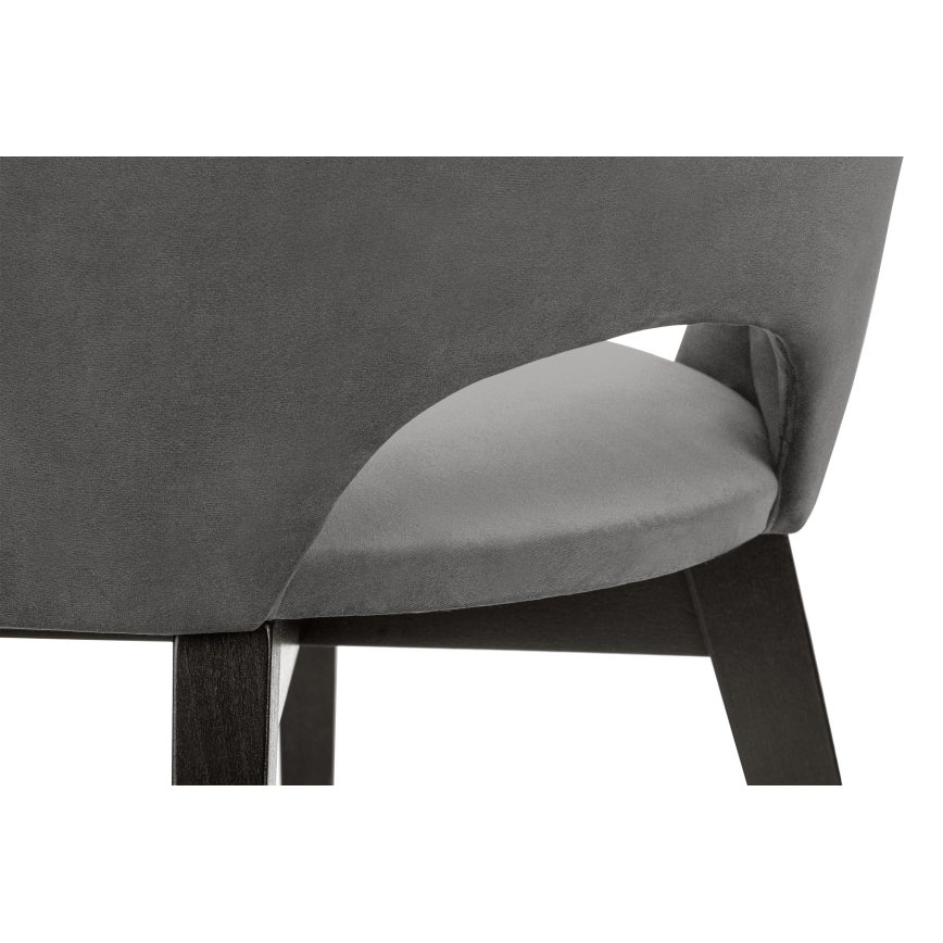 Matstol BOVIO 86x48 cm grå/bok