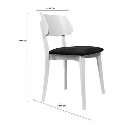 Matstol EZRA vit/svart