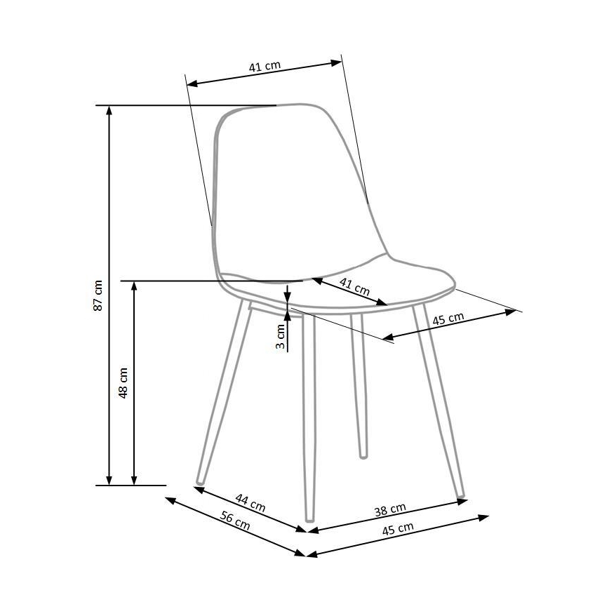 Matstol KINDREL 1 st mörkgrön
