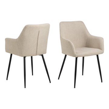 Matstol med armstöd TANYA 1 delar beige