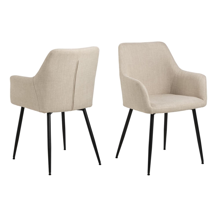 Matstol med armstöd TANYA 1 delar beige