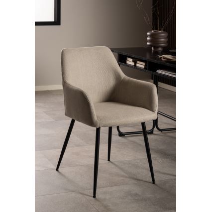 Matstol med armstöd TANYA 1 delar beige