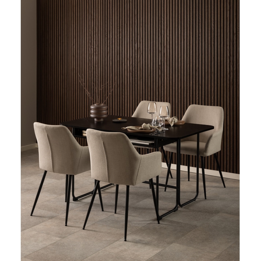 Matstol med armstöd TANYA 1 delar beige