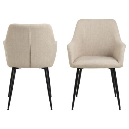 Matstol med armstöd TANYA 1 delar beige