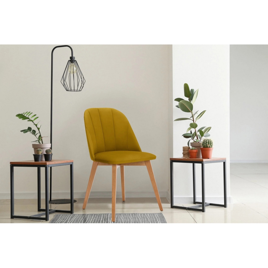Matstol RIFO 86x48 cm gul/bok