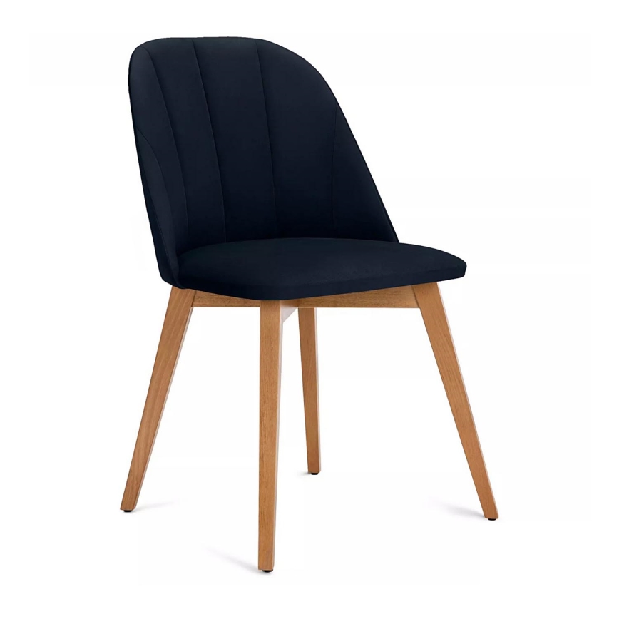 Matstol RIFO 86x48 cm mörkblå/bok