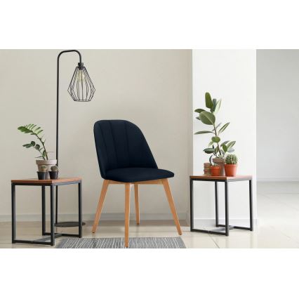 Matstol RIFO 86x48 cm mörkblå/bok