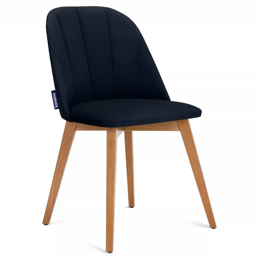 Matstol RIFO 86x48 cm mörkblå/bok