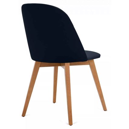 Matstol RIFO 86x48 cm mörkblå/bok