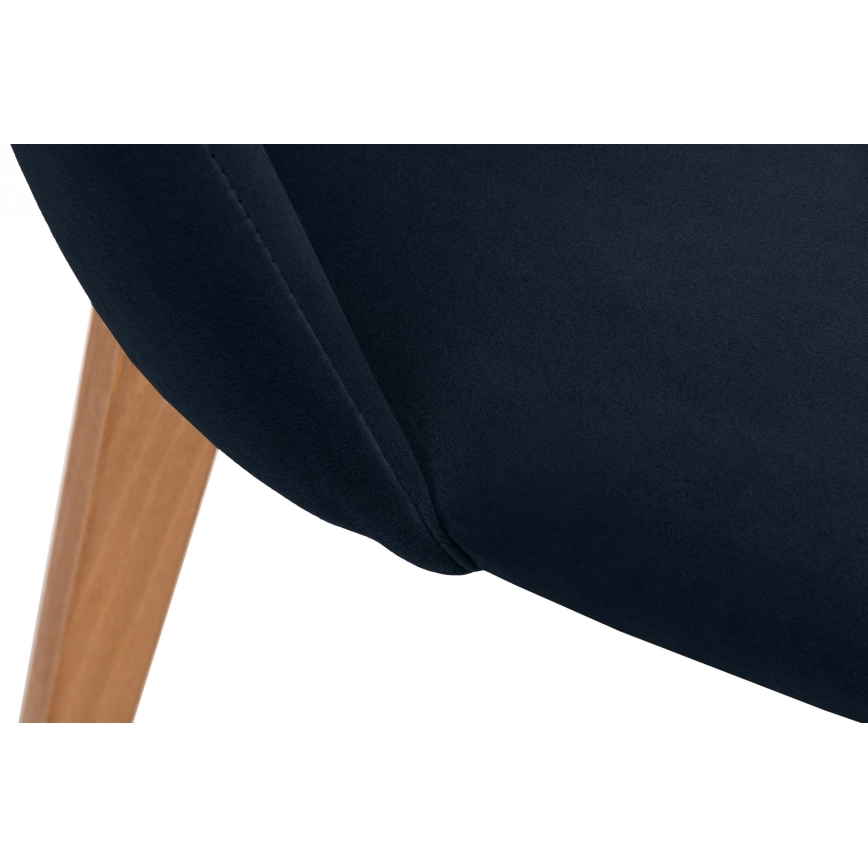 Matstol RIFO 86x48 cm mörkblå/bok