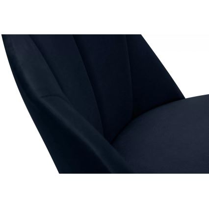 Matstol RIFO 86x48 cm mörkblå/bok