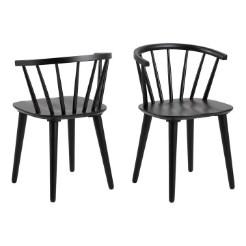 Matstol RUBY 1 delar svart