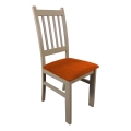 Matstol SIMON bok/orange