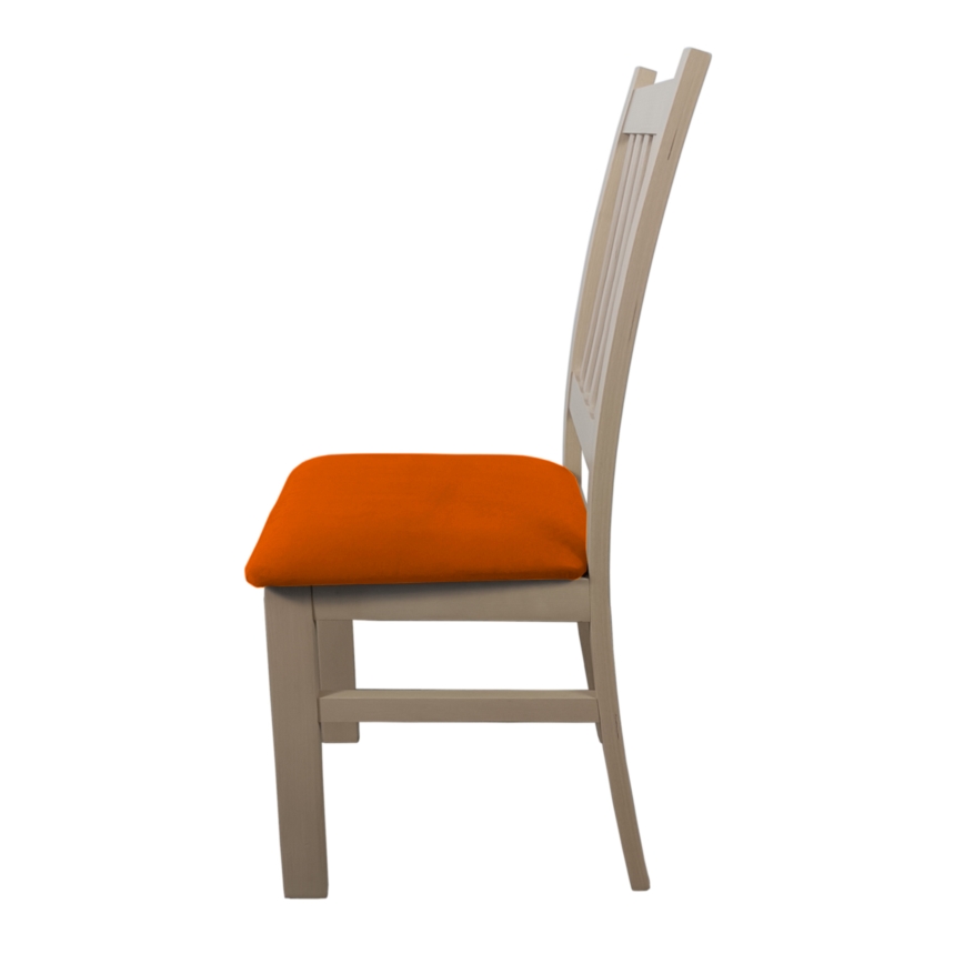 Matstol SIMON bok/orange