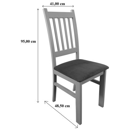 Matstol SIMON bok/orange