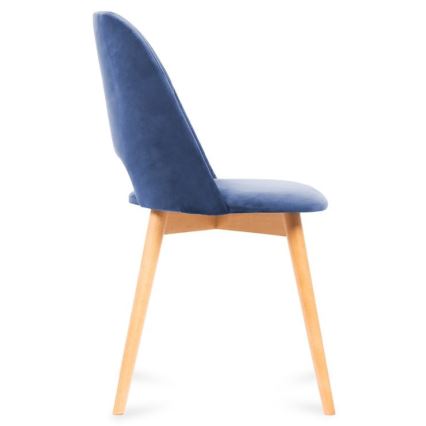 Matstol TINO 86x48 cm mörkblå/bok