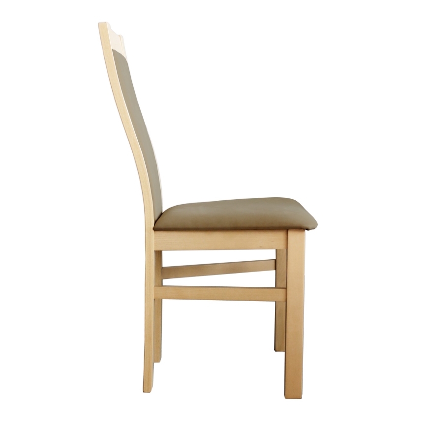 Matstol ZOE bok/brun