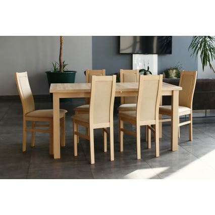 Matstol ZOE bok/grädde