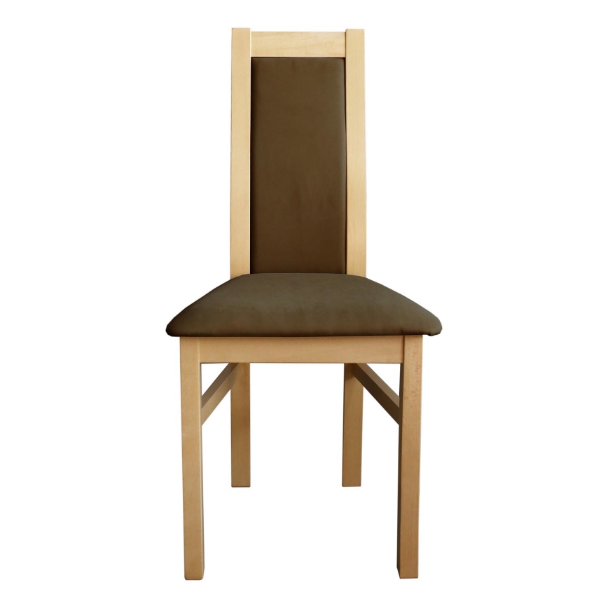Matstol ZOE bok/mörkbrun