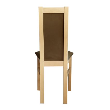 Matstol ZOE bok/mörkbrun
