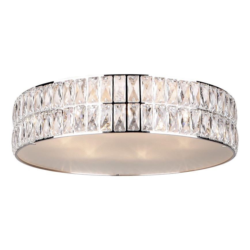 MAXLIGHT C0122 - Taklampa DIAMANTE 6xG9/42W/230V diameter 46 cm skinande krom