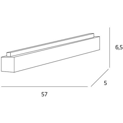 MAXLIGHT C0124 - LED taklampa LINEAR LED/18W/230V 57 cm vit