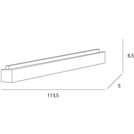 MAXLIGHT C0125D - LED Dimbar taklampa LINEAR LED/36W/230V 113,5 cm vit