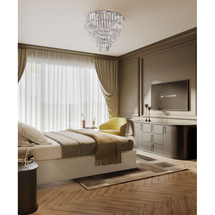 MAXLIGHT C0136 - Taklampa MONACO 9xG9/40W/230V diameter 42 cm skinande krom