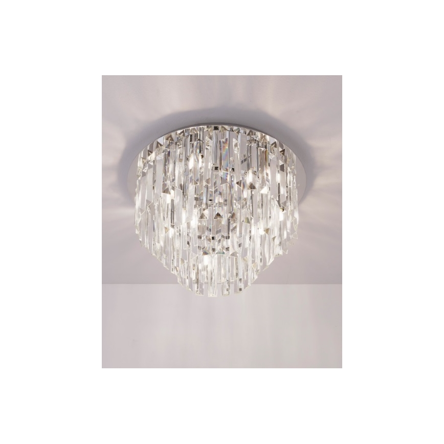 MAXLIGHT C0136 - Taklampa MONACO 9xG9/40W/230V diameter 42 cm skinande krom