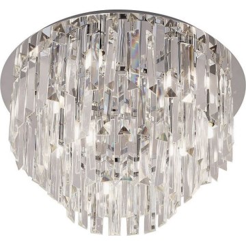MAXLIGHT C0137 - Taklampa MONACO 15xG9/40W/230V diameter 60 cm skinande krom