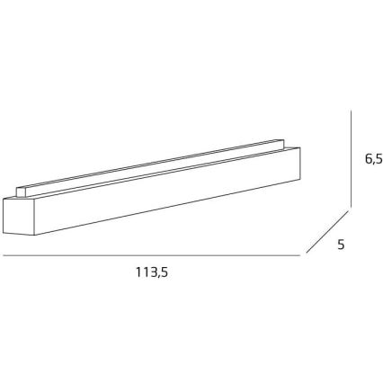 MAXLIGHT C0175 - LED taklampa LINEAR LED/36W/230V 113,5 cm svart