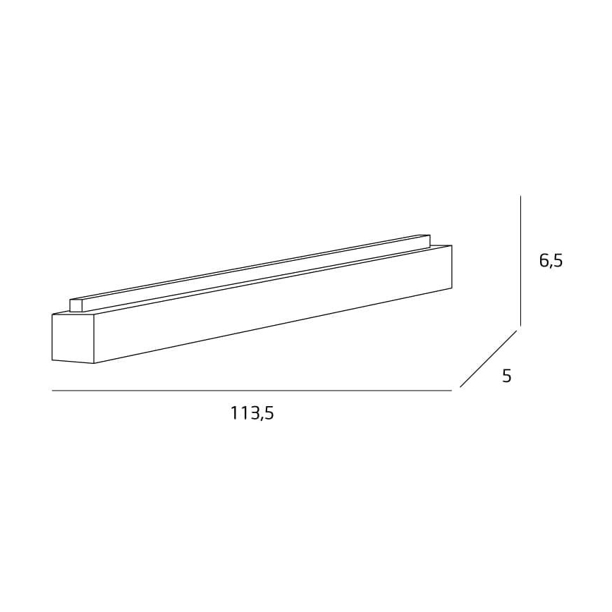 MAXLIGHT C0175D - LED Dimbar taklampa LINEAR LED/36W/230V 113,5 cm svart