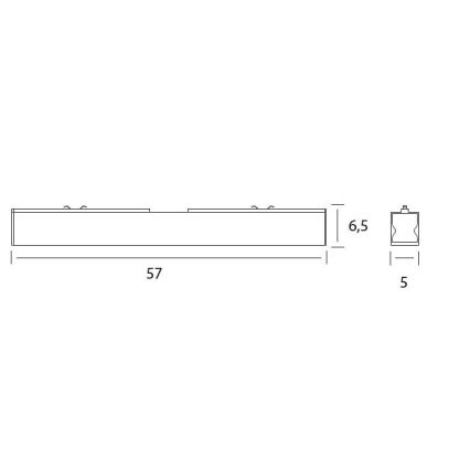 MAXLIGHT C0190D - LED Dimbar taklampa LINEAR LED/18W/230V 57 cm svart