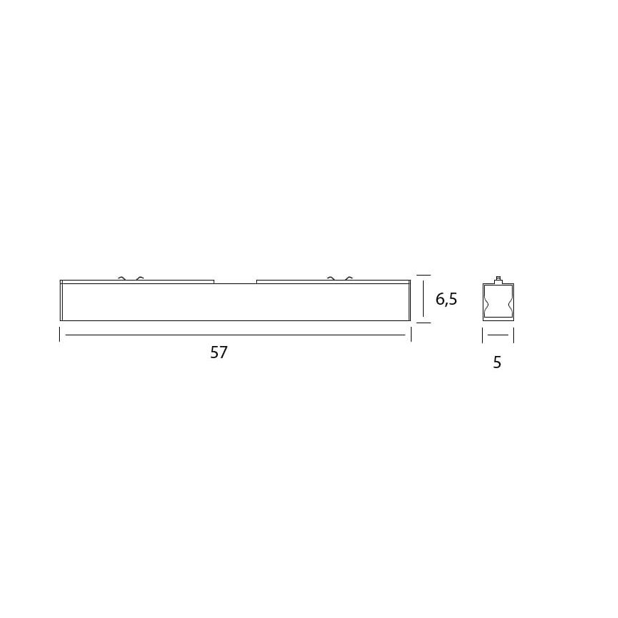 MAXLIGHT C0190D - LED Dimbar taklampa LINEAR LED/18W/230V 57 cm svart