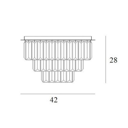 MAXLIGHT C0205 - Taklampa MONACO 9xG9/40W/230V diameter 42 cm guld