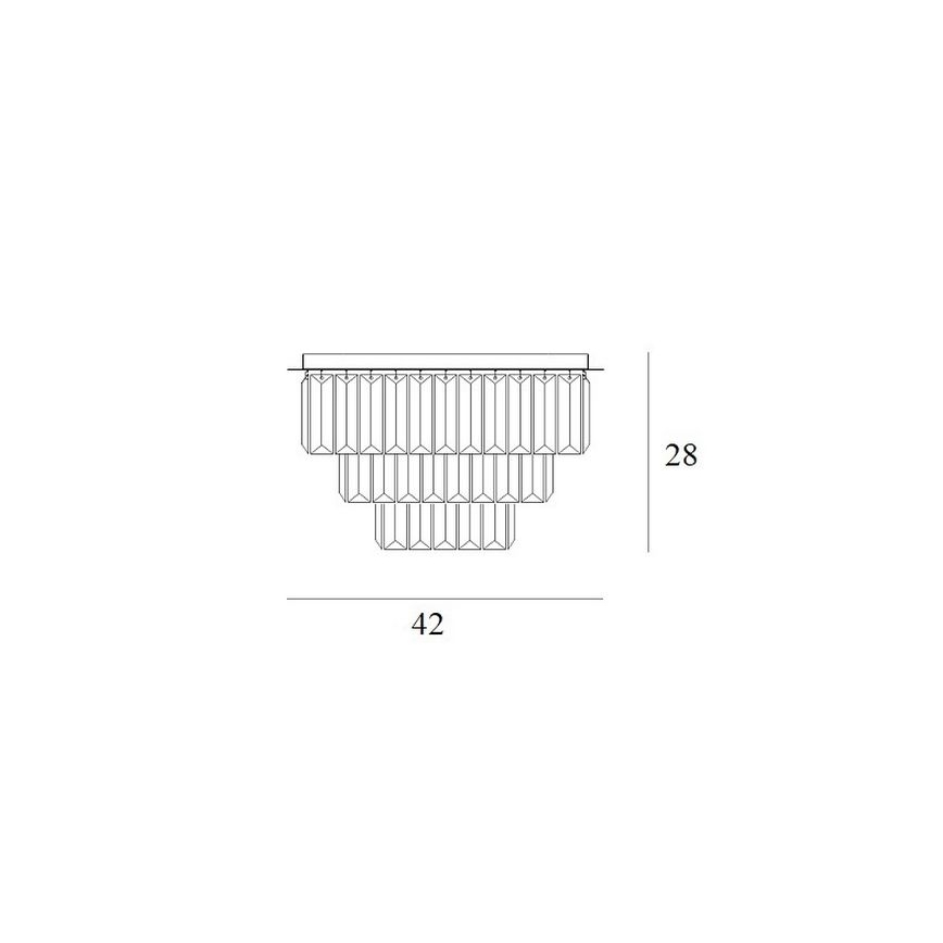 MAXLIGHT C0205 - Taklampa MONACO 9xG9/40W/230V diameter 42 cm guld