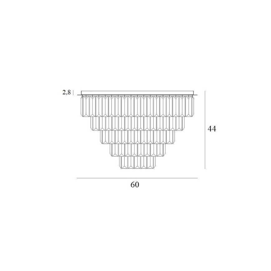 MAXLIGHT C0206 - Taklampa MONACO 15xG9/40W/230V diameter 60 cm guld